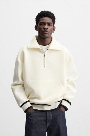 Свитшот ЦВЕТ как на первом фото ТОЛСТОВКА С МОЛНИЕЙ НА ВОРОТНИКЕ (SWEATSHIRT MIT REISSVERSCHLUSS AM KRAGEN) Свитшот свободного кроя из эластичной функциональной хлопковой ткани. Воротник-стойка с заст