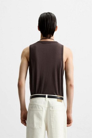 Футбока ЦВЕТ как на первом фото МАЙКА ИЗ 100% ЛЬНА (TANKTOP AUS 100 % LEINEN) Льняная футболка свободного кроя. Широкий круглый вырез и безрукавки. СОСТАВ МАТЕРИАЛА, ИНСТРУКЦИИ ПО УХОДУ И ПРОИСХОЖДЕНИ