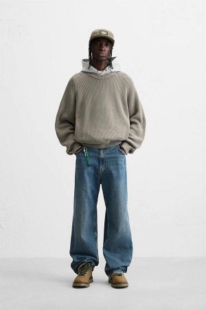 Трикотаж ЦВЕТ как на первом фото СВИТЕР СВОБОДНОГО КРОЯ С ТЕКСТУРНЫМ УЗОРОМ (RELAXED-FIT-PULLOVER MIT STRUKTURMUSTER) Свитер свободного кроя из хлопчатобумажной пряжи. Круглый вырез и длинные рукава. 