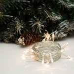 Гирлянда &quot;Нить&quot; 2 м , IP20, прозрачная нить, 20 LED, свечение тёплое белое, 2 режима, 3 х AA