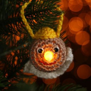 Набор для создания новогодней подвески со светом «Ангелочек»