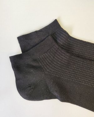 Короткие носки р. 40-45 "В сеточку" Черные