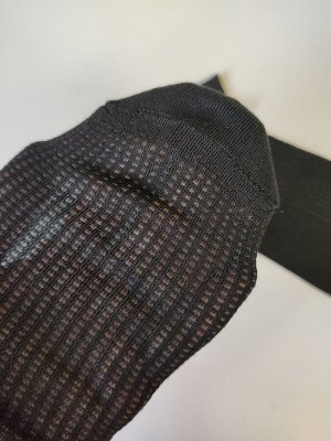 Короткие носки р. 40-45 "В сеточку" Черные