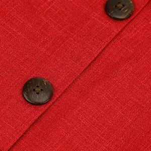 Наволочка декоративная 32х50см "Пуговицы" красный, 2-х сторонняя, искусственная ткань, подкладка-флизелин, на молнии (Китай)