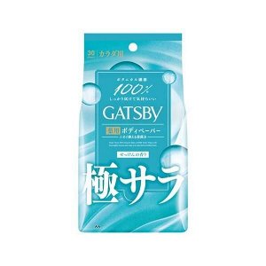 Мужской дезодорант-антиперспирант для всего тела в форме салфеток "Gatsby Body Wipes Deodorant Powder" с пудрой и охлаждающим ментолом «Освежающий цитрус» 30 шт. / 20