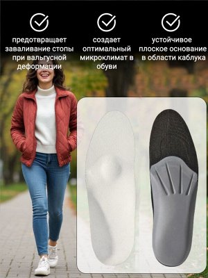 Ортопедические стельки полнопрофильные  с выкладкой продольного и поперечного сводов (уп. пара)