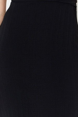 Пляжное платье из льняной смеси Maxi Weave с вырезом на спине