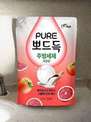 Pigeon Pure Grapefruit Средство для мытья посуды с ароматом Грейпфрута, 1.2л (мягкая упаковка)