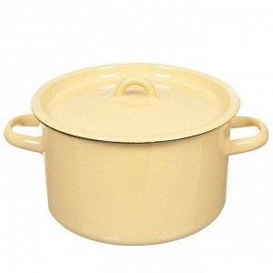 Кастрюля эмалированная сталь, 2.9 л, с крышкой, крышка сталь, СтальЭмаль, 2с16/1, в ассортименте, индукция