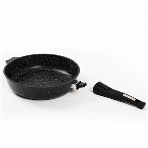 Сковорода литой алюминий, 26 см, антипригарное покрытие, Мечта, Гранит black Induction Pro, съемная ручка, индукция, 026802И