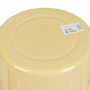 Кастрюля эмалированная сталь, 14 л, с крышкой, крышка сталь, цилиндрическая, Сибирские товары, С41626.з/П/СГ, зеленый рябчик,палевый, серо-голубой
