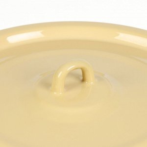 Кастрюля эмалированная сталь, 14 л, с крышкой, крышка сталь, цилиндрическая, Сибирские товары, С41626.з/П/СГ, зеленый рябчик,палевый, серо-голубой