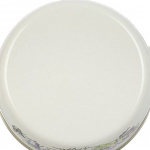 Кастрюля эмалированная сталь, 2.5 л, с крышкой, крышка стекло, сферический, Сантэкс, Лаванда, 1-2425112, индукция