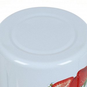 Кастрюля эмалированная сталь, 14 л, крышка сталь, с декором, цилиндрическая, Сибирские товары, С1626.з/П/СГ, зеленый рябчик,палевый, серо-голубой