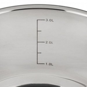 Набор посуды нержавеющая сталь, 6 предметов, кастрюли 1.9, 3.6, 6.1 л, индукция, Daniks, Нолан, GS-01363-6PC