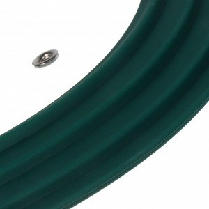 Крышка для посуды стекло, Daniks, Emerald, кнопка силикон, зеленая, 24/26/28 см, GLM-242628-2