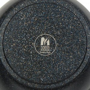 Кастрюля алюминий, антипригарное покрытие, 4 л, с крышкой, крышка стекло, Мечта, Гранит star Induction, 44803И, серая, индукция