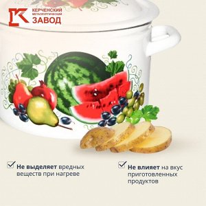 Кастрюля эмалированная сталь, 9 л, крышка сталь, цилиндрическая, Керченский металлургический завод, Восточные дары, 41804-212/6-У2