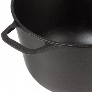 Кастрюля чугун, 4 л, с крышкой, крышка чугун, с крышкой-сковородой, Гардарика, 1304-4, индукция