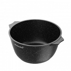 Кастрюля алюминий, антипригарное покрытие, 3 л, с крышкой, крышка стекло, Мечта, Гранит black Induction, 43802И, индукция