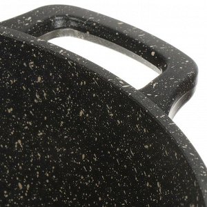Кастрюля алюминий, антипригарное покрытие, 5 л, с крышкой, крышка стекло, Горница, Гранит, к263аг