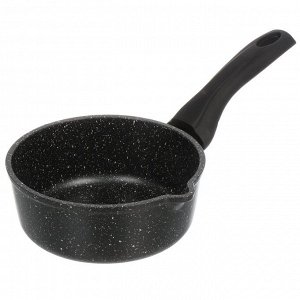 Ковш алюминий, антипригарное покрытие, 1 л, крышка стекло, бакелитовая ручка, Горница, Гранит, кш1611аг