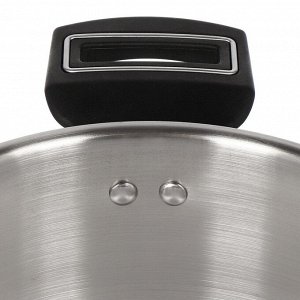 Кастрюля нержавеющая сталь, 4.1 л, крышка стекло, Daniks, Айленд, SD-23-22, индукция