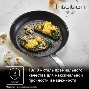 Сковорода нержавеющая сталь, 26 см, антипригарное покрытие, Tefal, Intuition, индукция, B8170544