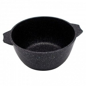 Кастрюля алюминий, антипригарное покрытие, 3 л, с крышкой, крышка стекло, Мечта, Гранит star Induction, 43803И, серая, индукция
