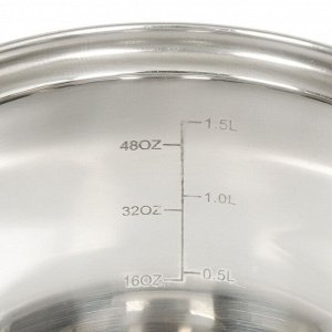 Кастрюля нержавеющая сталь, 1.9 л, с крышкой, крышка стекло, DNN1, SD-A19-16/SD-A19-6-16