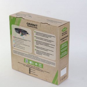 Сковорода литой алюминий, 26 см, антипригарное покрытие, Алтей, Granit Perfection black, с крышкой, съемная ручка, 02-2650-110