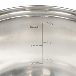 Кастрюля нержавеющая сталь, 3.8 л, с крышкой, крышка стекло, DNN1, SD-A19-20/SD-A19-6-20