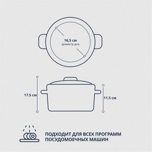 Кастрюля нержавеющая сталь, 3.8 л, с крышкой, крышка стекло, DNN1, SD-A19-20/SD-A19-6-20