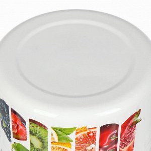 Кастрюля эмалированная сталь, 10 л, с крышкой, крышка сталь, цилиндрическая, Керченский металлургический завод, Палитра вкуса, 41804-222/6-У2, белая