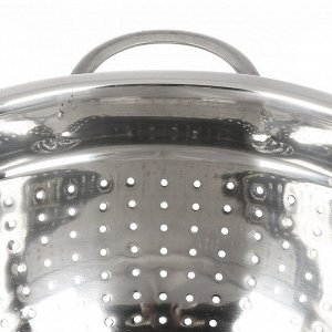 Дуршлаг нержавеющая сталь, 24 см, с ручкой, на ножке, GS-08127-24
