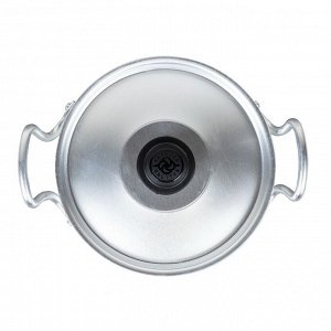 Кастрюля алюминий, 4.5 л, с крышкой, крышка алюминий, Калитва, 1045