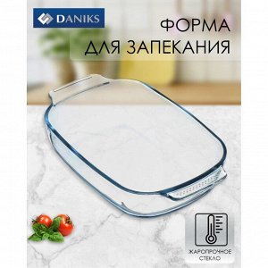 Форма для запекания стекло, 17.8х29х5.2 см, 1.5 л, прямоугольная, Daniks, HSAP15LN
