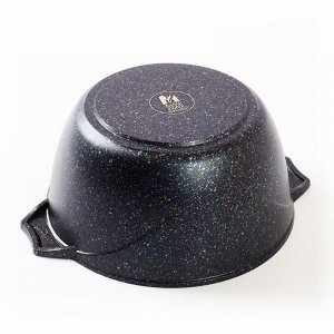 Кастрюля алюминий, антипригарное покрытие, 2 л, с крышкой, крышка стекло, Мечта, Гранит star Induction, 42803И, индукция