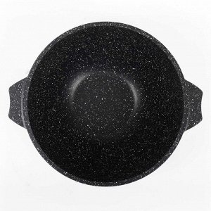 Казан алюминий, антипригарное покрытие, 4 л, Гранит black, с крышкой, Мечта, 54802