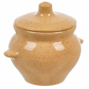 Горшок для жаркого керамика, 0.5 л, с ручками, Борисовская керамика, №5 Каракум, КАР00025848