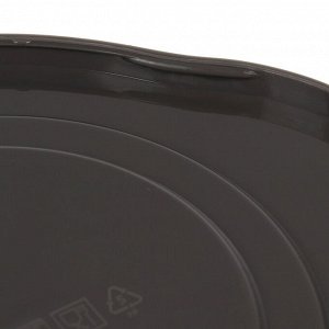 Кастрюля для запекания стекло, 7.6 см, 1.45 л, круглая, с крышкой, серая, Borcam, 59123GREY