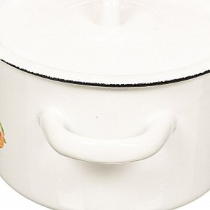 Кастрюля эмалированная сталь, 1.5 л, с крышкой, крышка сталь, цилиндрическая, СтальЭмаль, 1с15с/1, в ассортименте, индукция