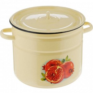 Кастрюля эмалированная сталь, 9 л, с крышкой, крышка сталь, СтальЭмаль, 1с200с, в ассортименте, индукция