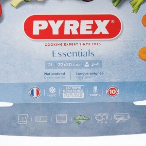 Форма для запекания стекло, 33х20х5 см, 2 л, прямоугольная, Pyrex, Classic, 247B000/7047