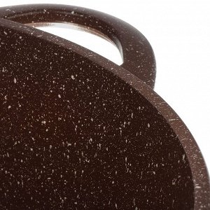 Кастрюля алюминий, антипригарное покрытие, 3 л, крышка стекло, Горница, Шоколад, к2433аш