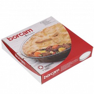 Форма для запекания стекло, 26 см, 1.72 л, круглая, Borcam, 59044/12