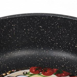 Жаровня алюминий, 24 см, антипригарное покрытие, Горница, Гранит, ж241аг