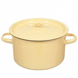 Кастрюля эмалированная сталь, 1.5 л, с крышкой, крышка сталь, СтальЭмаль, 2с15/1/ 6с15, в ассортименте, индукция