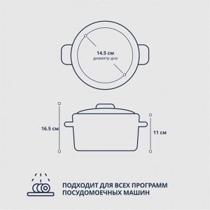 Кастрюля нержавеющая сталь, 2.8 л, с крышкой, крышка стекло, DNN1, SD-A19-18/SD-A19-6-18