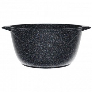 Кастрюля алюминий, антипригарное покрытие, 5 л, с крышкой, крышка стекло, Мечта, Гранит star, 45803, черная